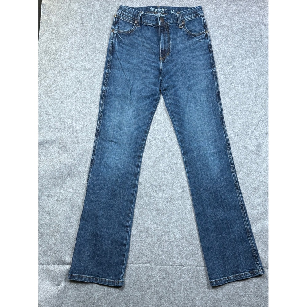 Wrangler Retro Slim Boot Jeans Girls 16 Regular Medium Wash Blue Denim 112336145